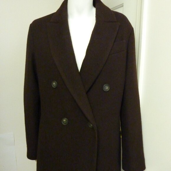 Vince Textured Wool-Blend Double Breasted Fill Coat - Picture 6 of 11